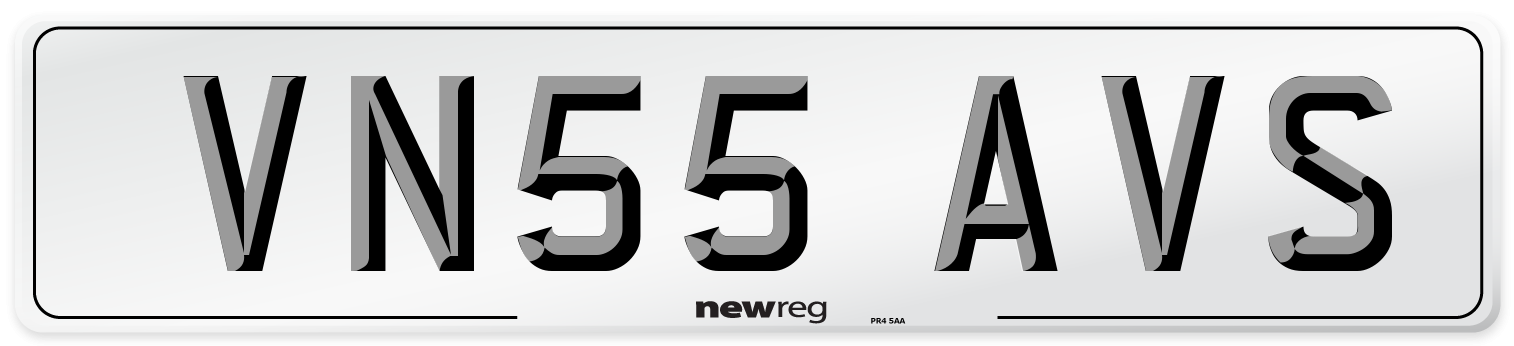 VN55 AVS Number Plate from New Reg